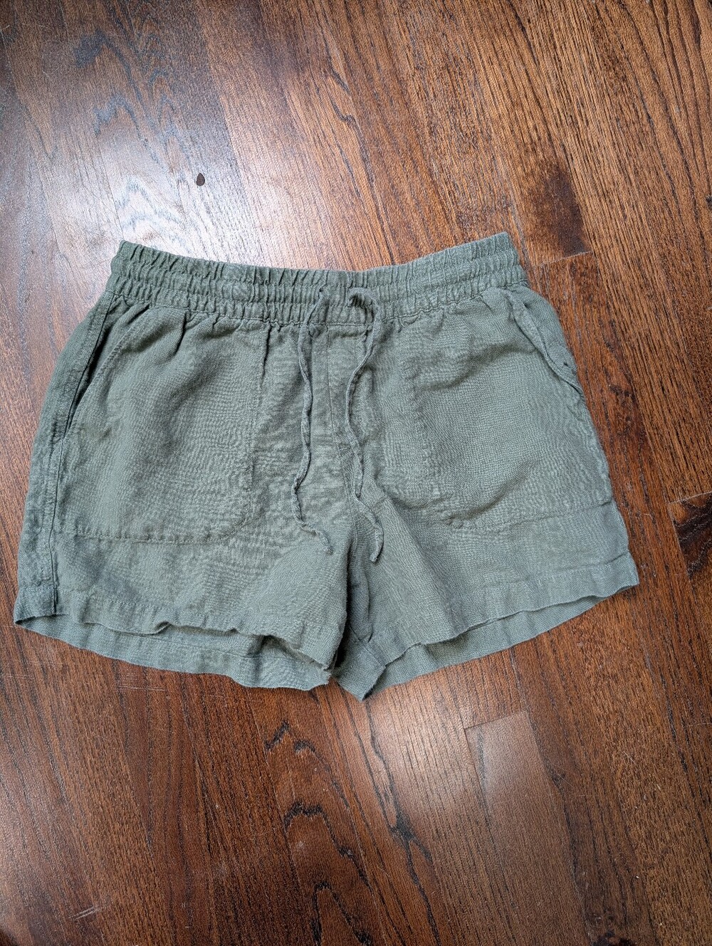 Garnet Hill Coastal Shorts 100% Linen 4 Inch Inseam